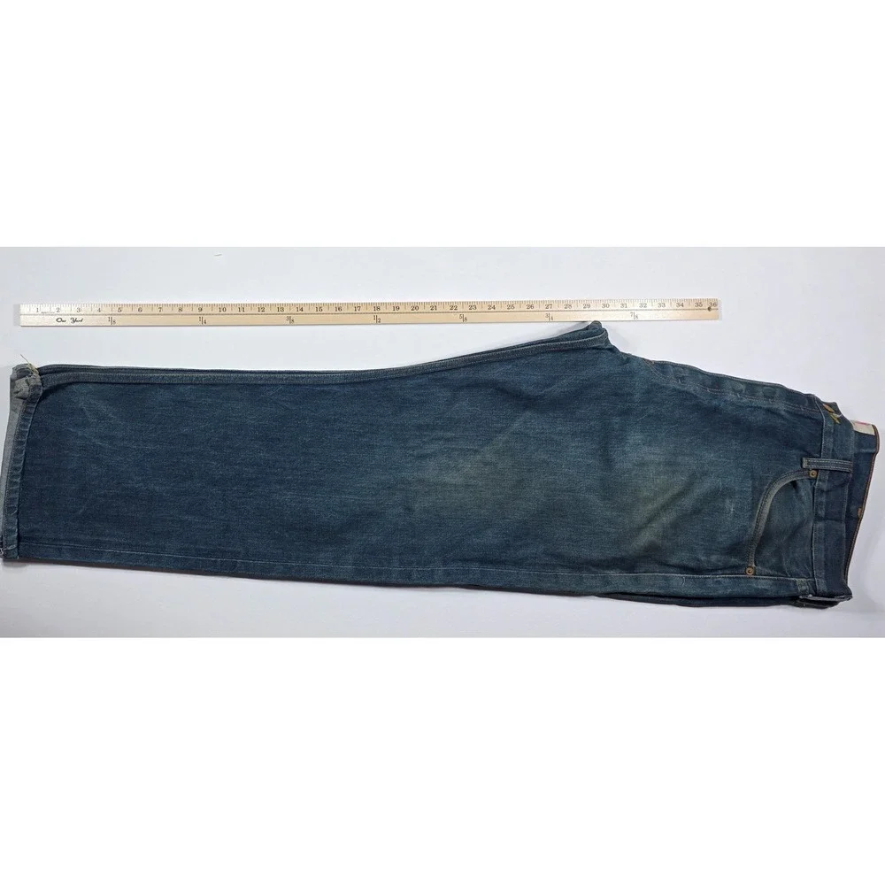 Levis 501 Original Fit Jeans Mens 40x34 Medium Wash Blue Denim Button Fly